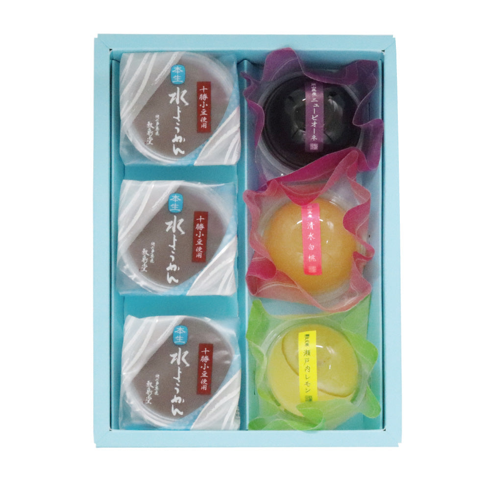 【季節限定】<和風ゼリーと水ようかん詰合せ>夢二の夏 6個入