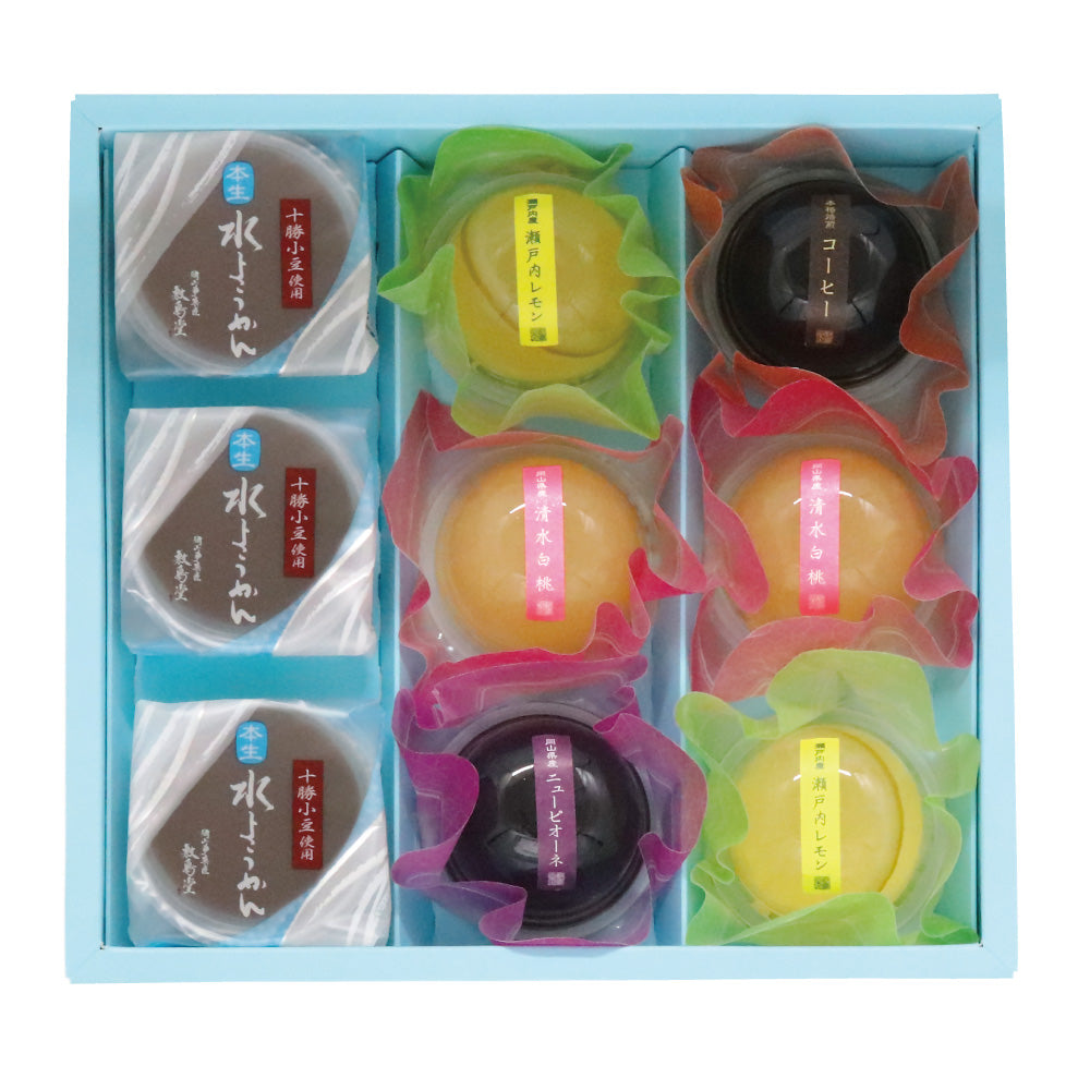 【季節限定】<和風ゼリーと水ようかん詰合せ>夢二の夏 9個入